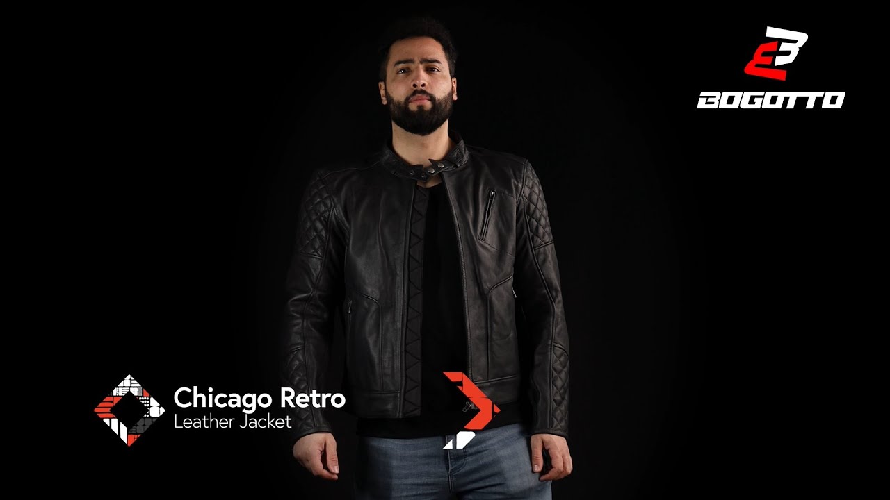 Bogotto Chicago Retro Motorcycle Leather Jacket