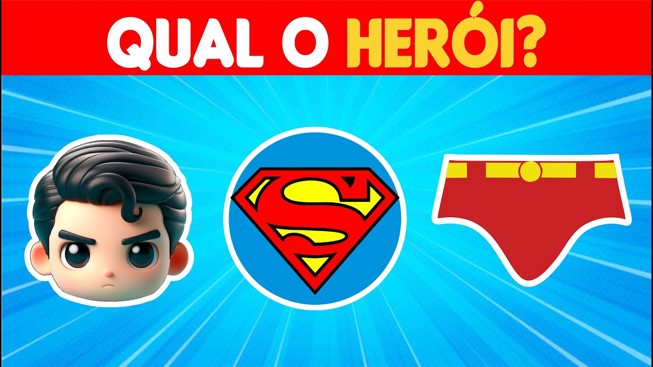 Adivinhe os SUPER HERÓIS pelos Emojis 🔥 Será que Você Acerta os 37? Quiz Super Heróis