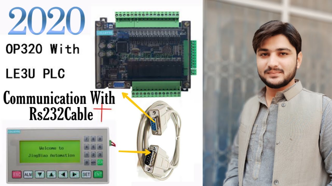 How To Connect  Op320 Hmi With Le3u With Rs232 || Mistubishi Plc fx3u Connection  With Op320-a Hmi