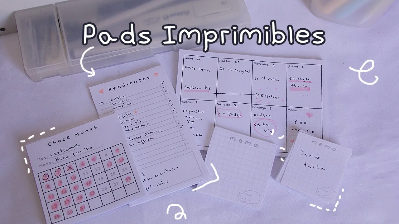 ☁ Pads Imprimibles para organizarte 📎