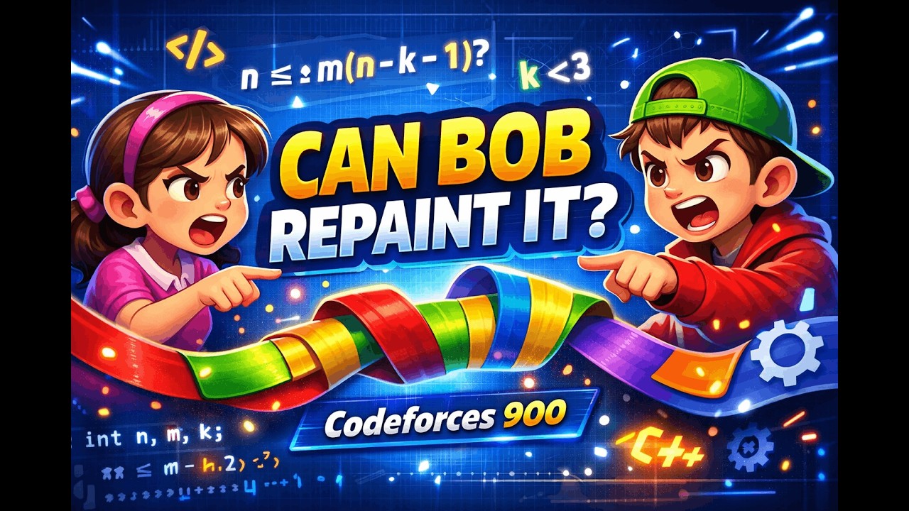 Codeforces A – Painting the Ribbon | Easy Math Trick Explained | Educational Round 164