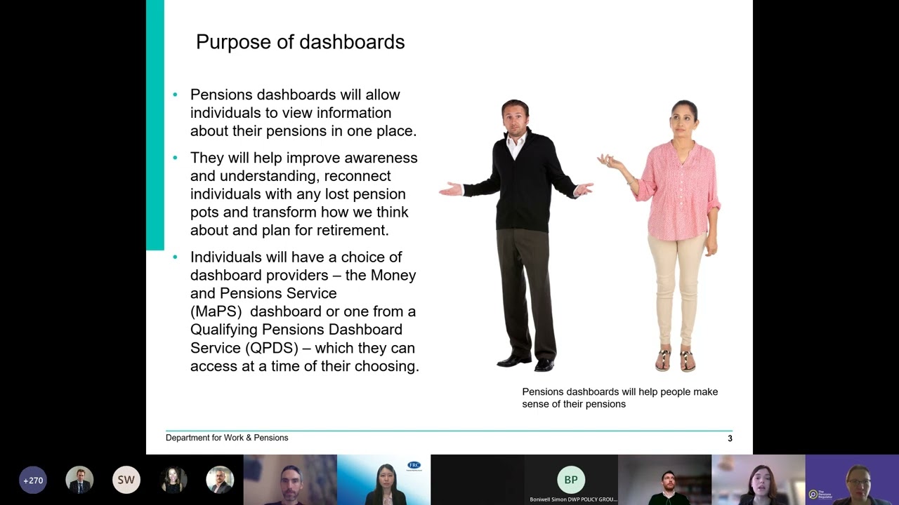 DWP consultation Webinar 4 - Pensions dashboard retirement values