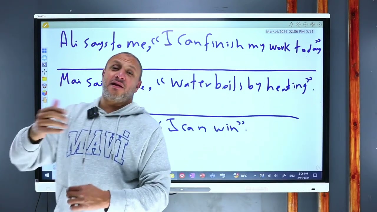 شرح  Unit Two Grammar المباشر والغير مباشر  الصف الثالث الثانوي م/ خالد علي