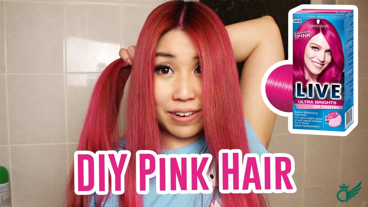 Dying my hair PINK with Schwarzkopf Live Ultra Brights Shocking Pink 💋