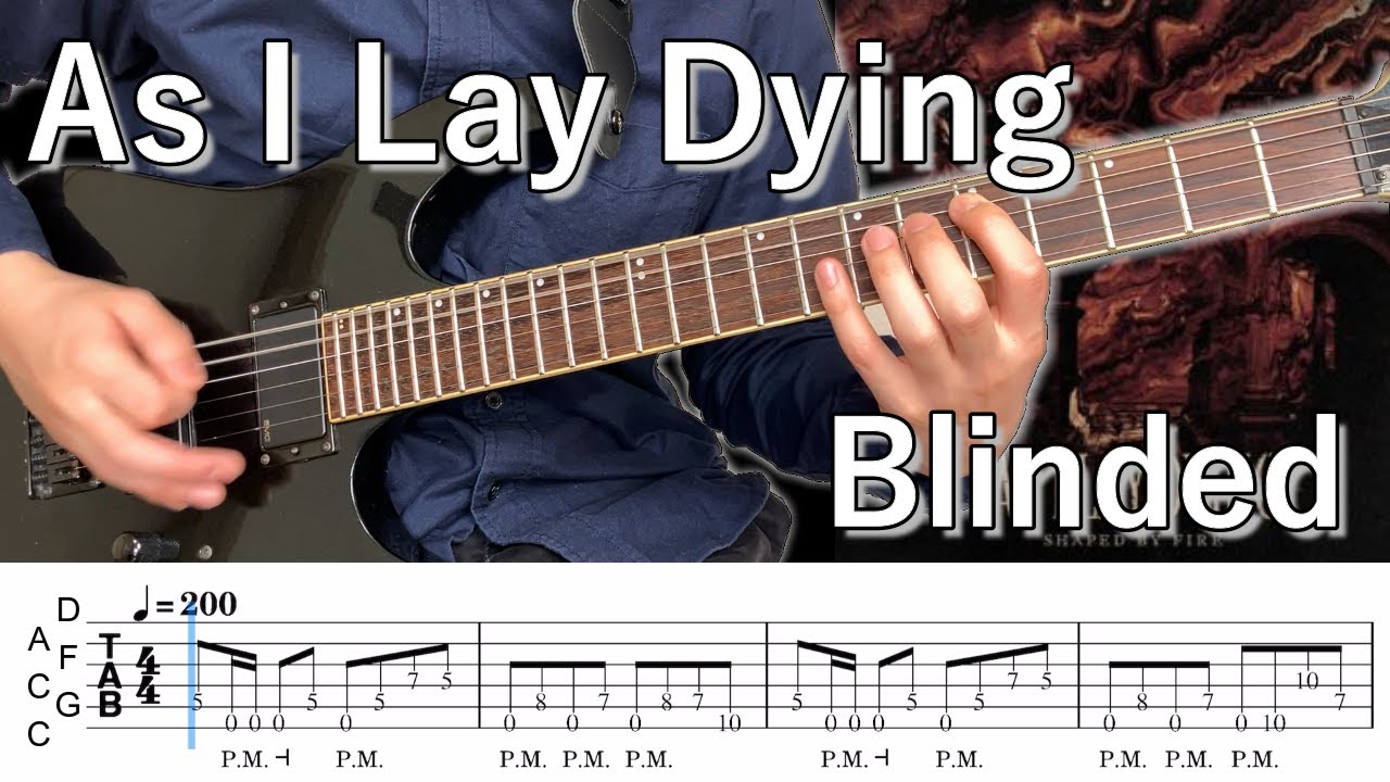 Blinded / As I Lay Dying (screen TAB | Guitar Lesson)