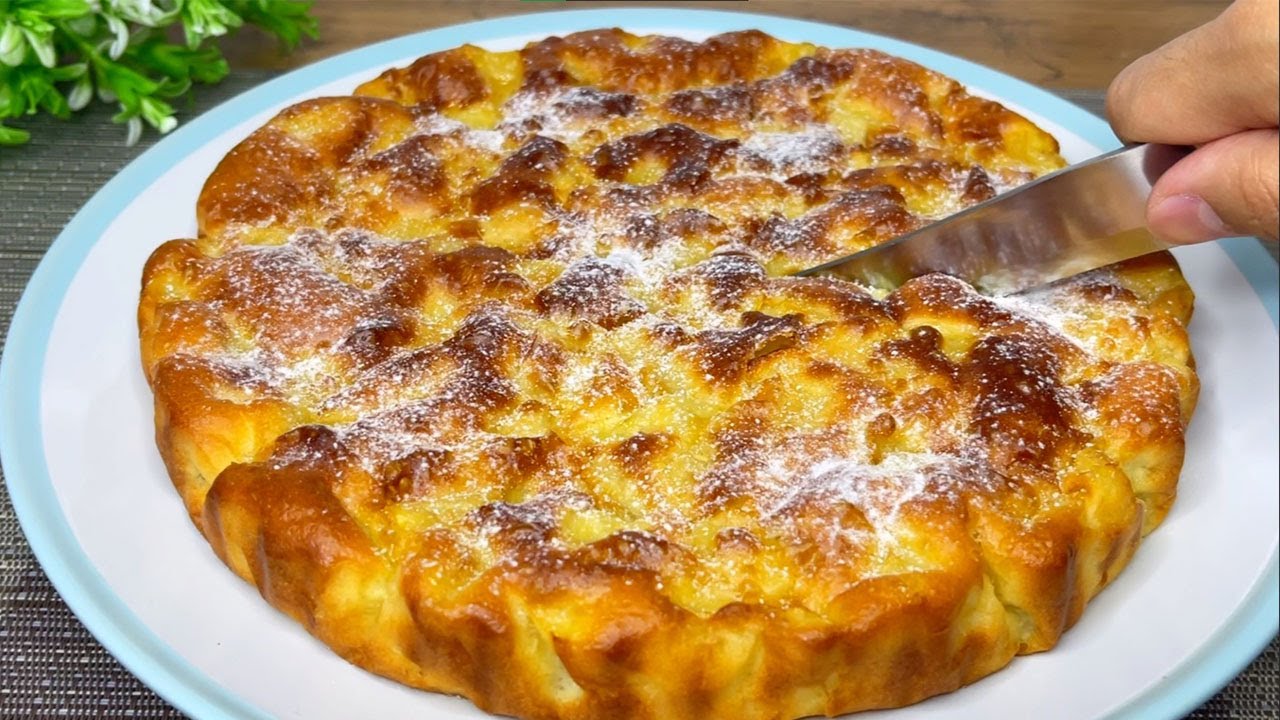 Рецепт яблочного пирога, как в ресторане, всего за 10 минут! Просто и вкусно!