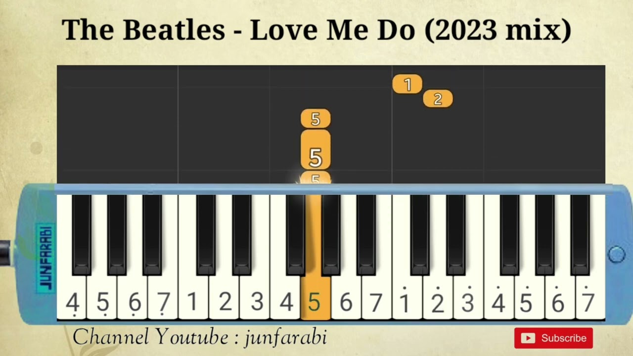 The Beatles | Love Me Do (2023 mix) | pianika melodika tutorial