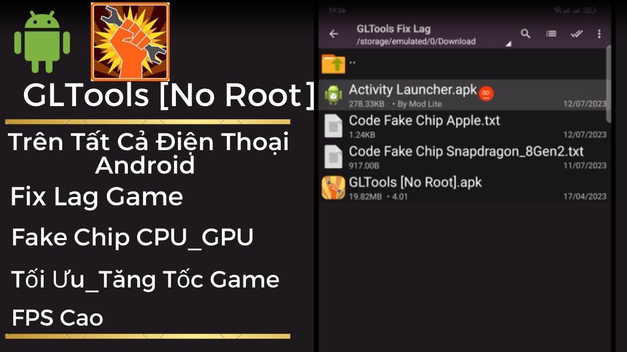 🔧GLTools Fix Lag Game [No Root] 🚀Trên Tất Cả Điện Thoại Android | Tối Ưu, Tăng Tốc Game, Fake Chip