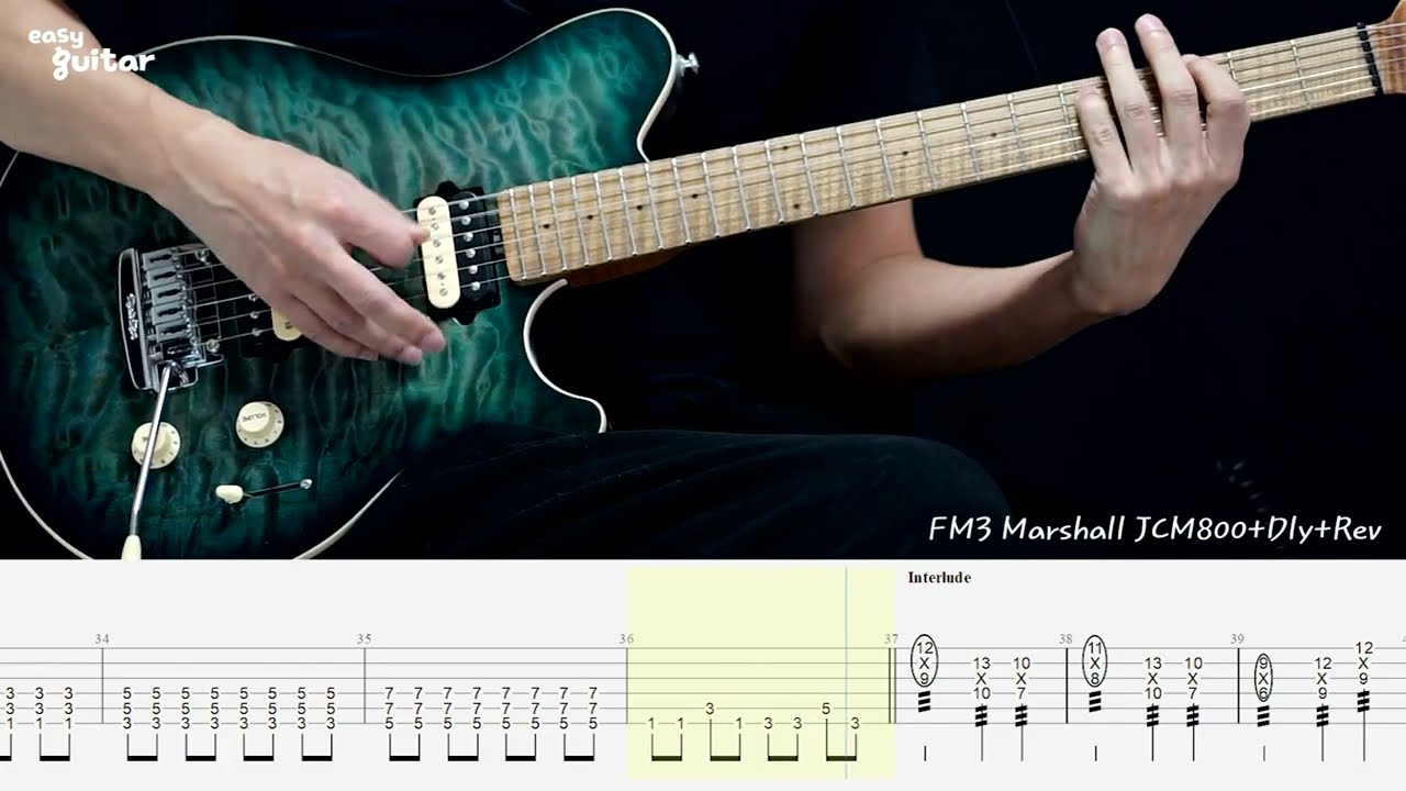 Muse - Time Is Running Out Guitar Lesson With Tab (Slow Tempo)