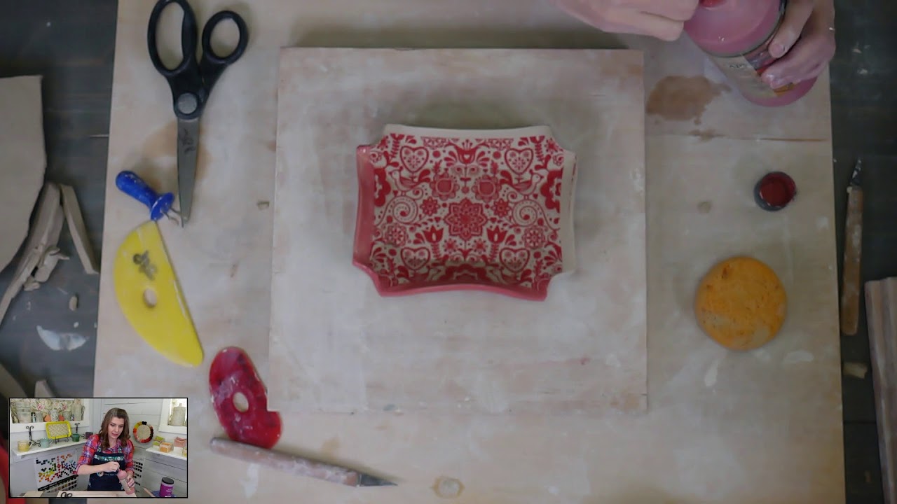 Making Trays with SanBao Underglaze Decals