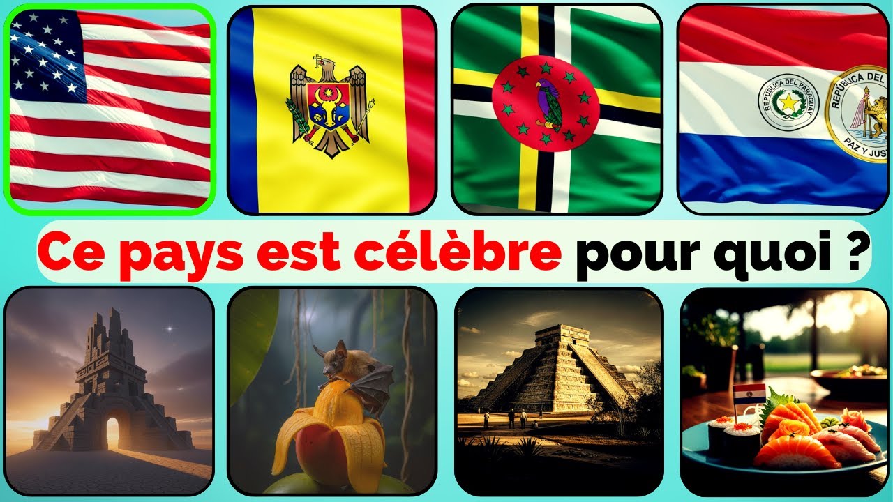 Ce pays est célèbre pour quoi ? 🇫🇷🌍 | Quiz Culture & Géographie