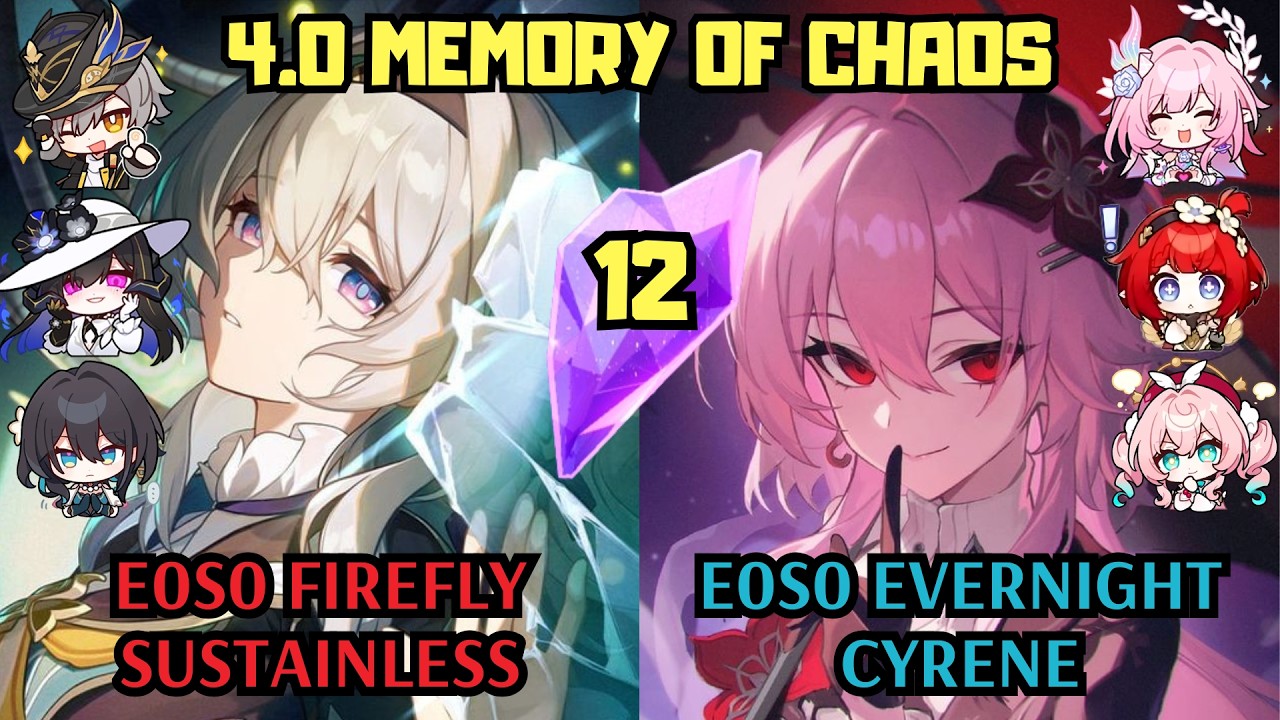 E0 Firefly Sustainless & E0 Evernight Cyrene | 4.0 Memory of Chaos 12 | Honkai Star Rail