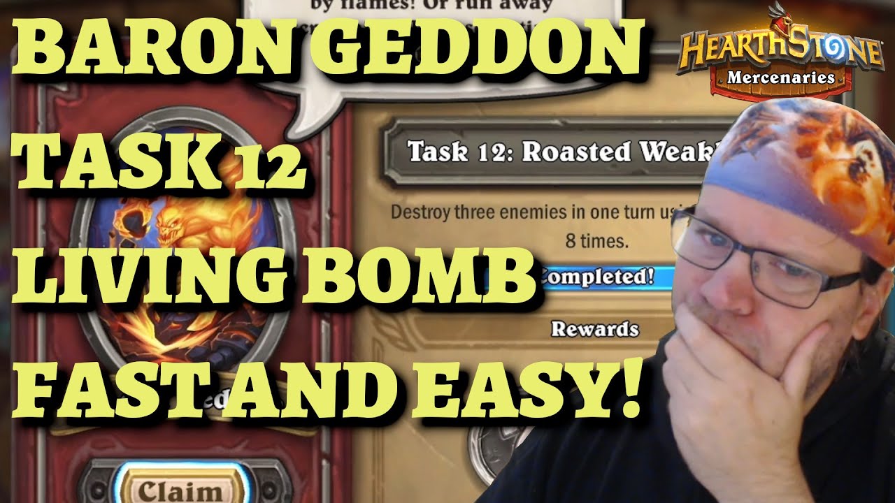 How to Complete Geddon Task 12 Destroy Three Enemies Using Living Bomb (Hearthstone Mercenaries)