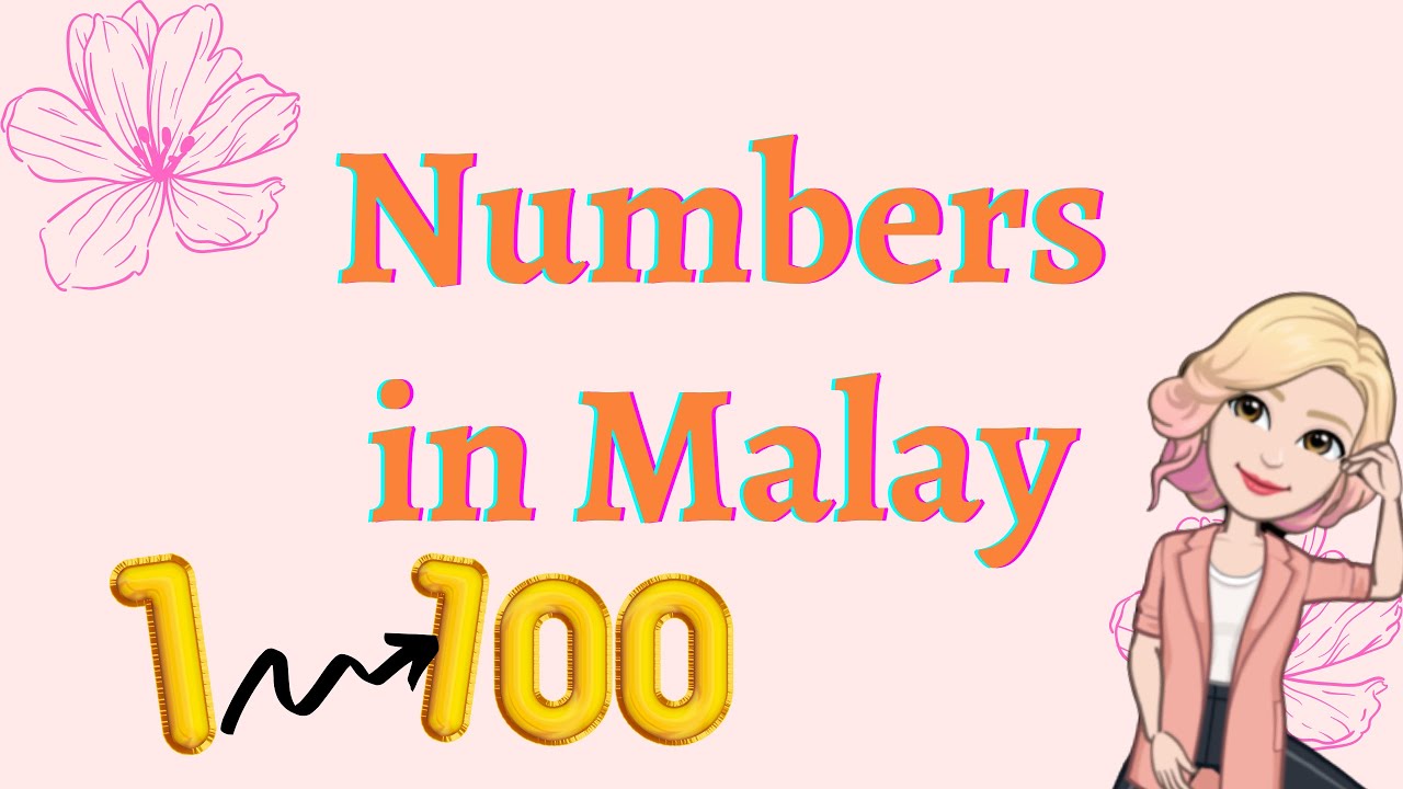 ✨ Numbers in Malay 1 to 100 (learn malay language)