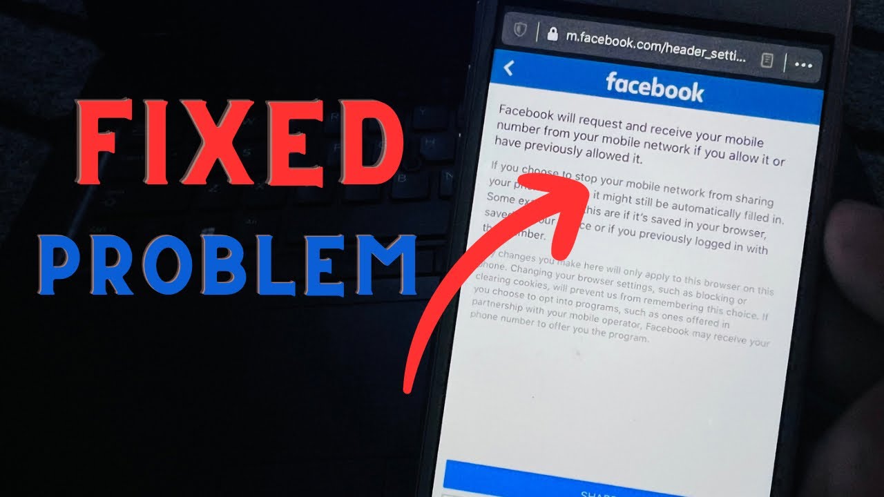 Исправлена ​​проблема с запросом и получением вашего номера телефона через мобильную сеть Faceboo...