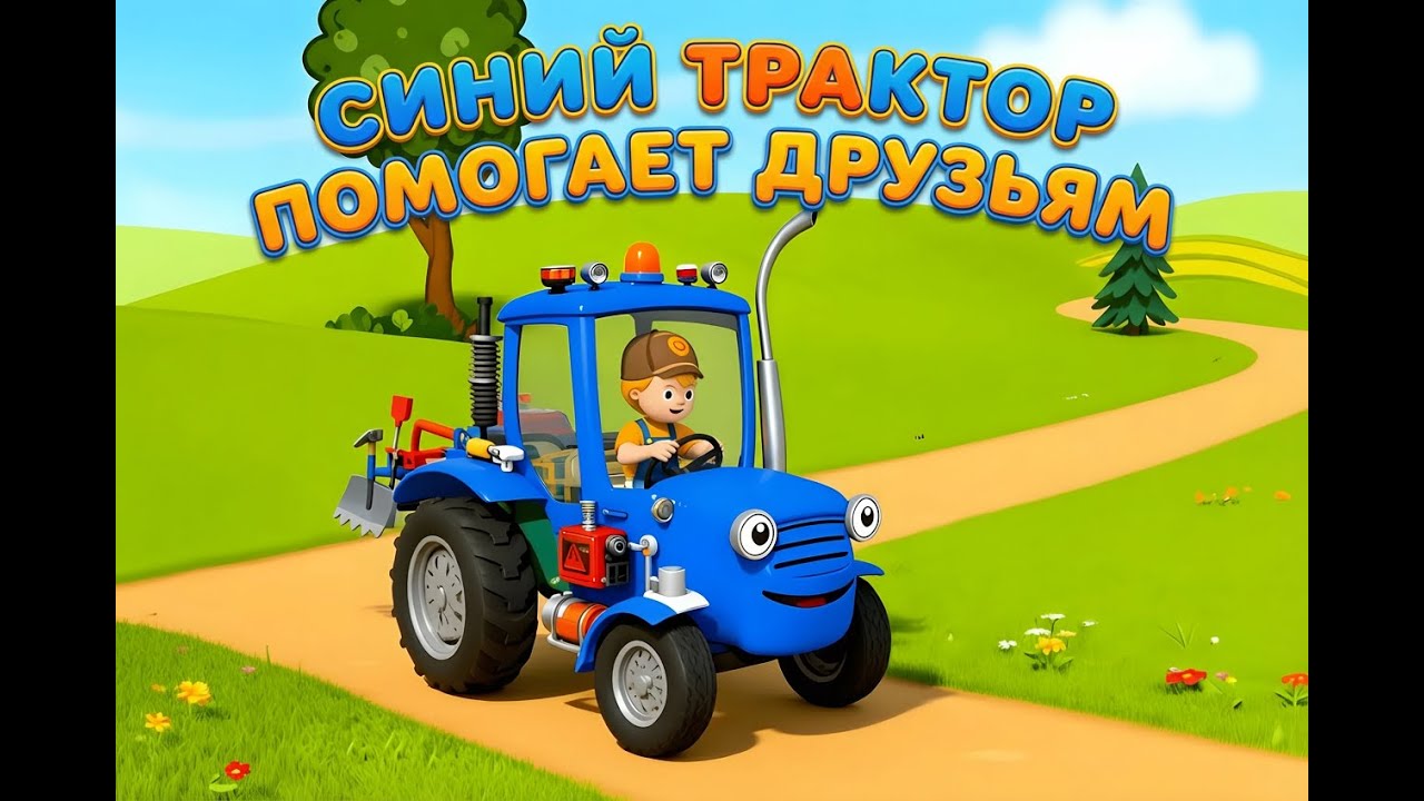 Синий трактор помогает друзьям. Мультфильм. Новинка.Часть 6