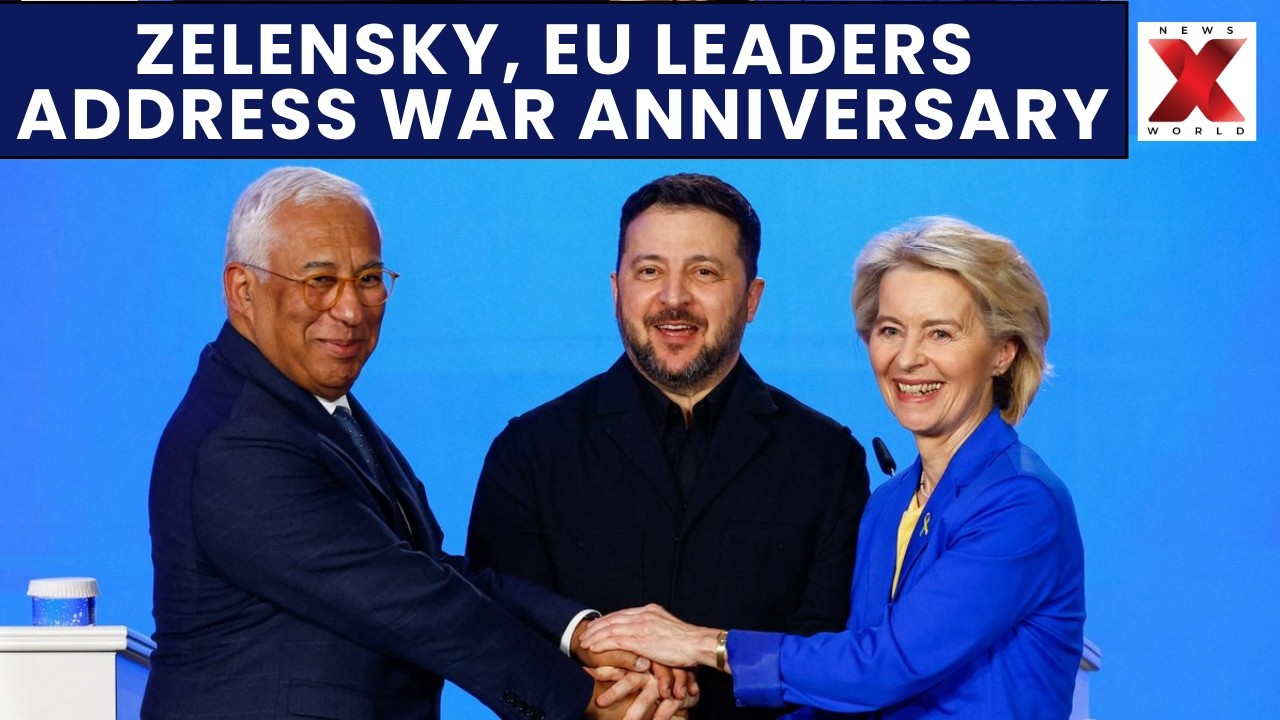 Zelenskyy, EU Leaders Hold Ukraine War Anniversary Press Conference | NewsX World