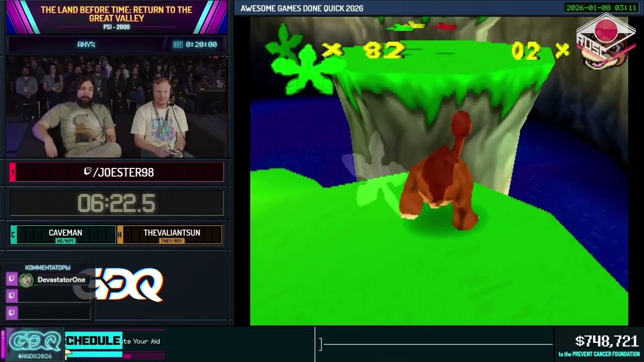 [RU] The Land Before Time: Return to the Great Valley [Any%] от @Joester98 - #AGDQ2026