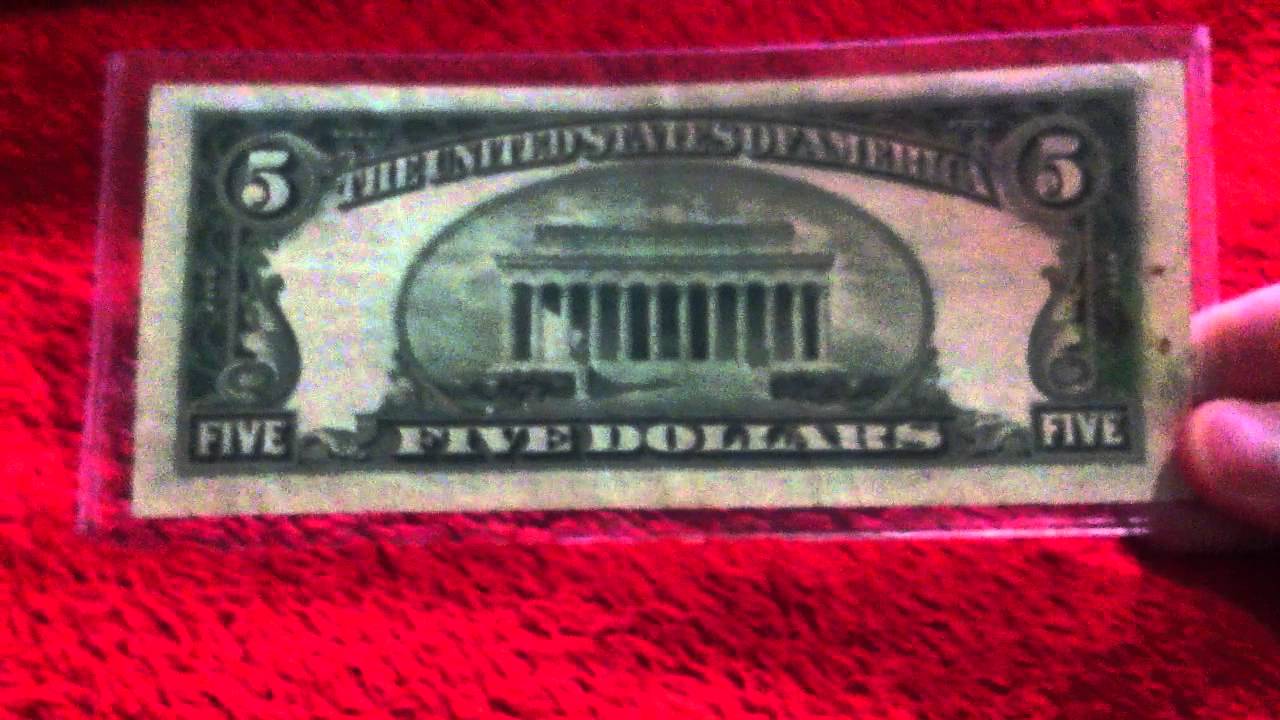 1953 Five dollar bill...Silver certificate....