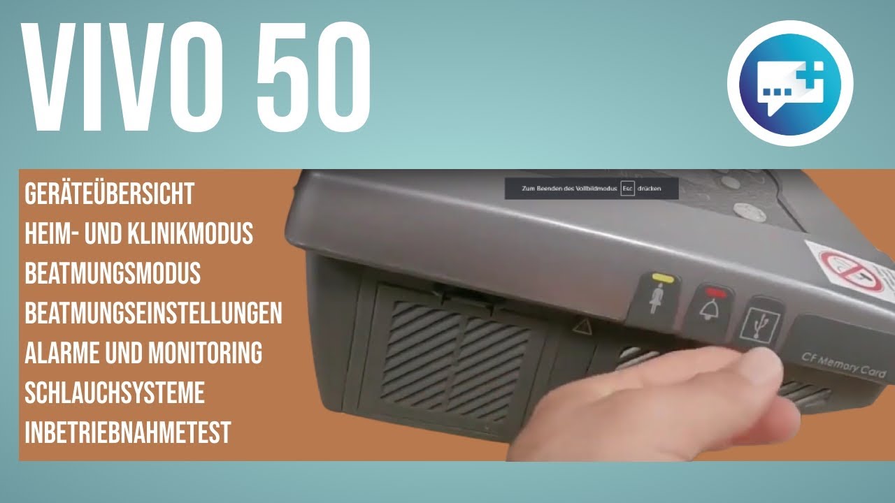 Vivo50 - Geräteübersicht, Gerätemodi, Beatmungsmodi, Beatmungseinstellungen, Alarme & Monitoring