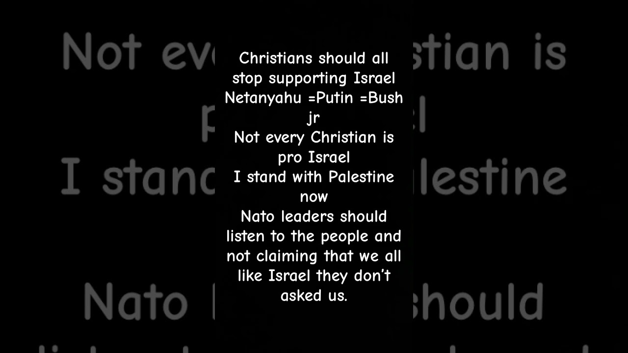 I decided to make a stand about IsraelPalestine and about Nato which is a dog of USA #FreePalestine