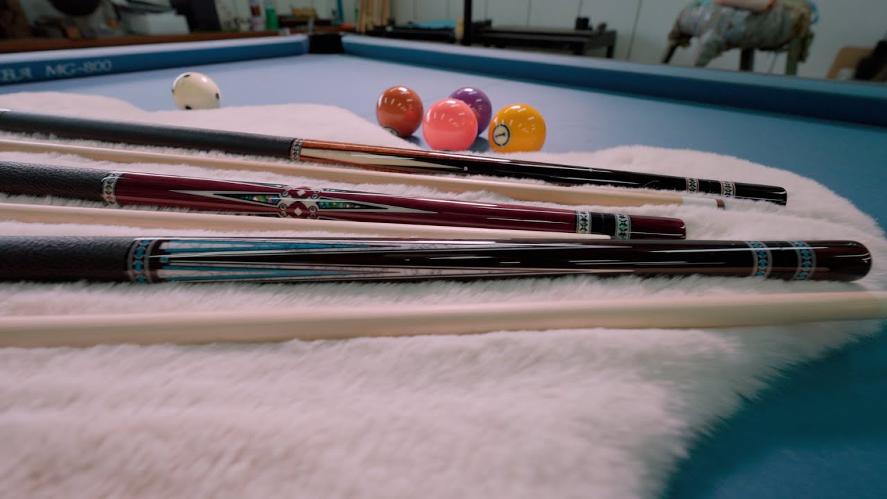 Wooden Handmade Pool Cues feat. K.F Cues