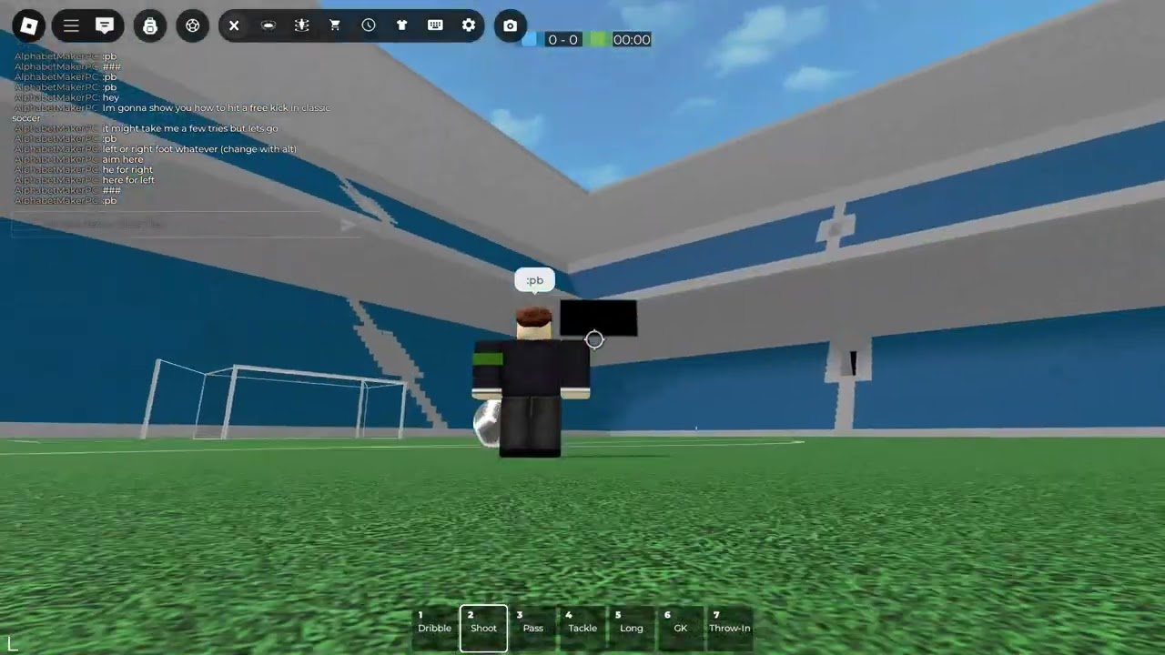 How to curve in Classic Soccer on Roblox! (TRIVELA)