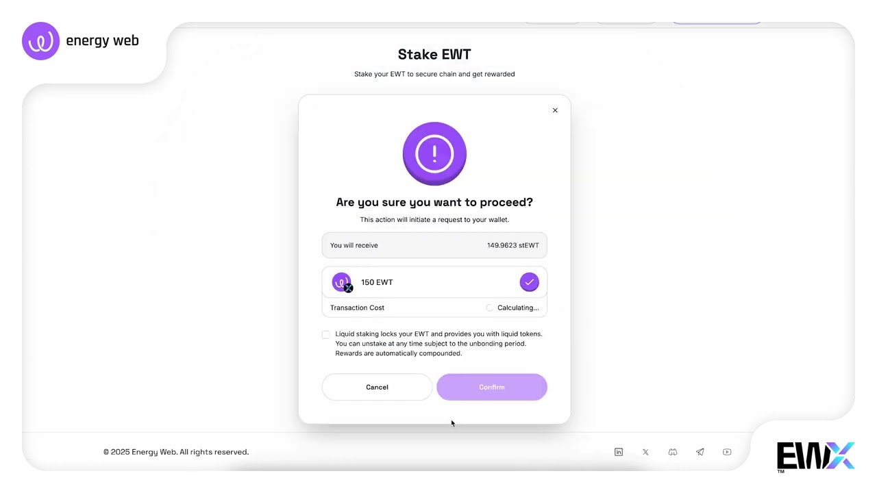Energy Web Liquid Staking Tutorial