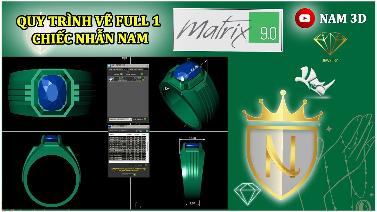 30 1 Quy Trình Vẽ Nhẫn Nam Chi Tiết Phân Tích Kết Cấu Sản Phẩm - Nam 3D