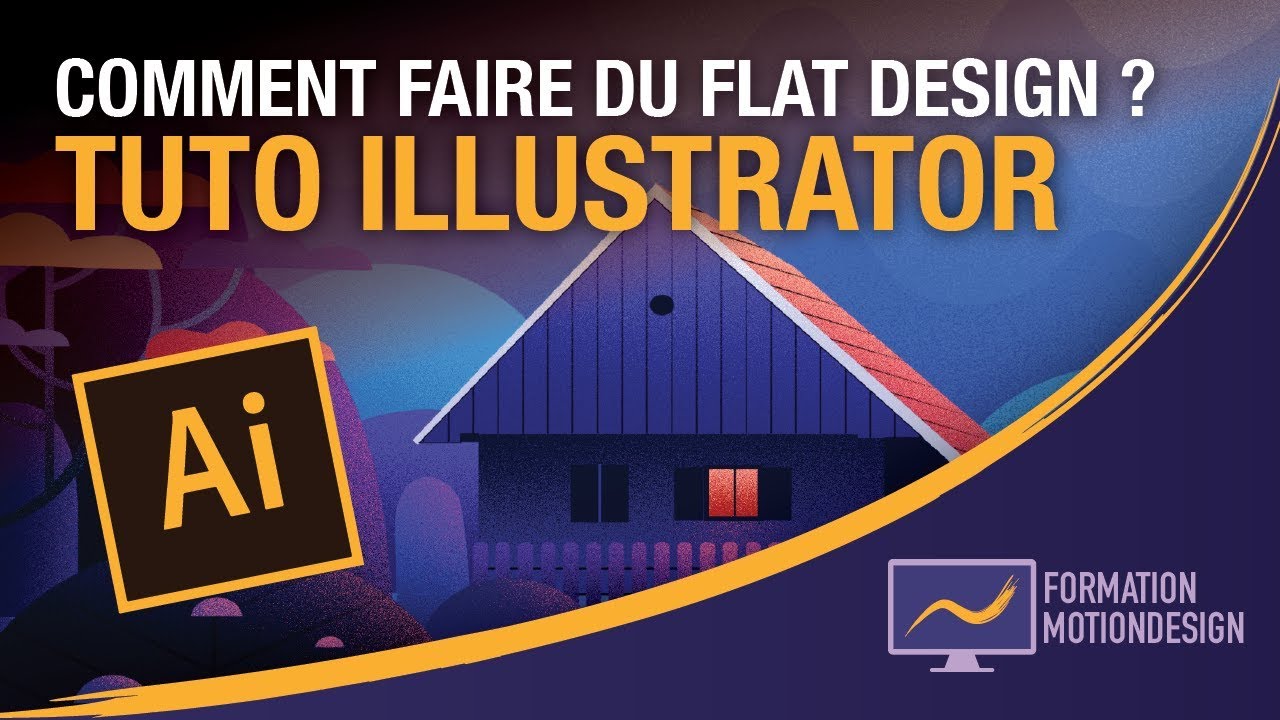 Comment faire du FLAT DESIGN sur Illustrator ? - Tuto flat design illustrator