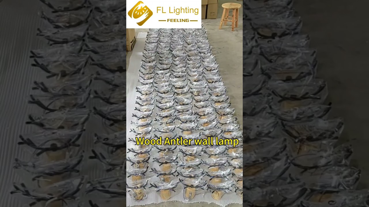 High quality Nordic wood antler wall lamp #lightingfactory #lamp #light #factory #lightfactory #home