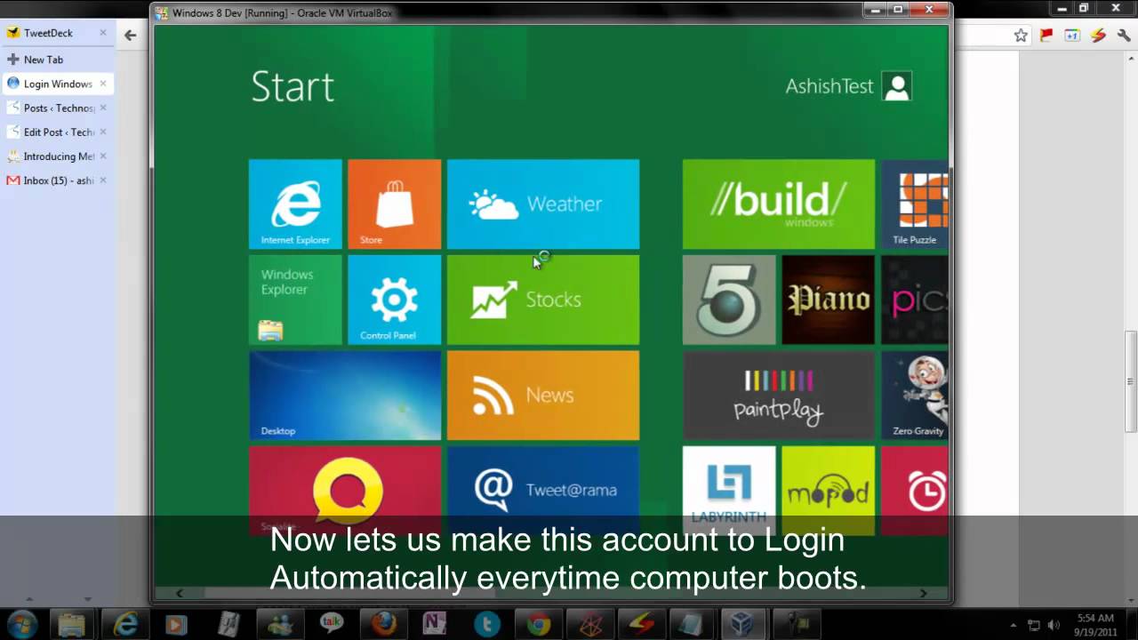 How to Login to Windows 8 automatically without entering Password