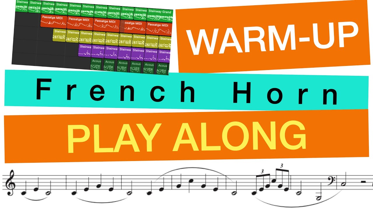 French Horn WARM UP 1.  Play Along