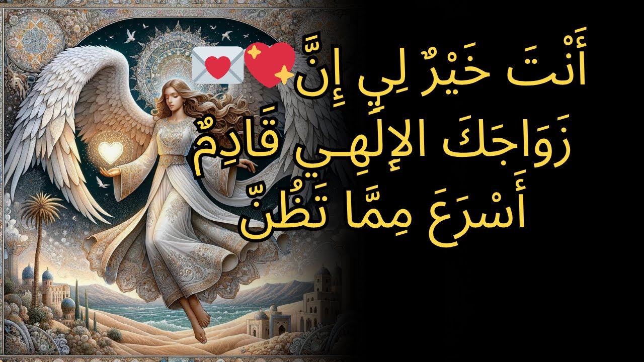 أَنْتَ خَيْرٌ لِيِ إِنَّ زَوَاجَكَ الإِلَٰهِـي قَادِمٌ أَسْرَعَ مِمَّا تَظُنّ