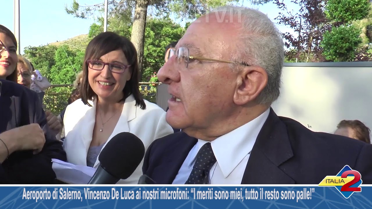 Aeroporto di Salerno, Vincenzo De Luca: “I meriti sono miei, tutto il resto sono palle!”