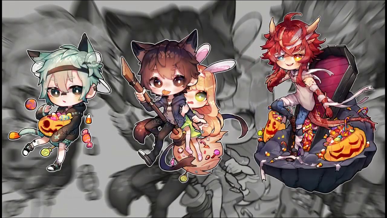 SPEED PAINT |YCH|Auct : Halloween Chibi