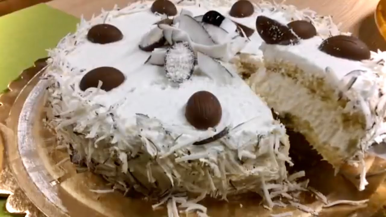 TORTA “COCCO...LOSA” - con ricetta CREMA AL LATTE e COCCO senza uova - Tutti a Tavola