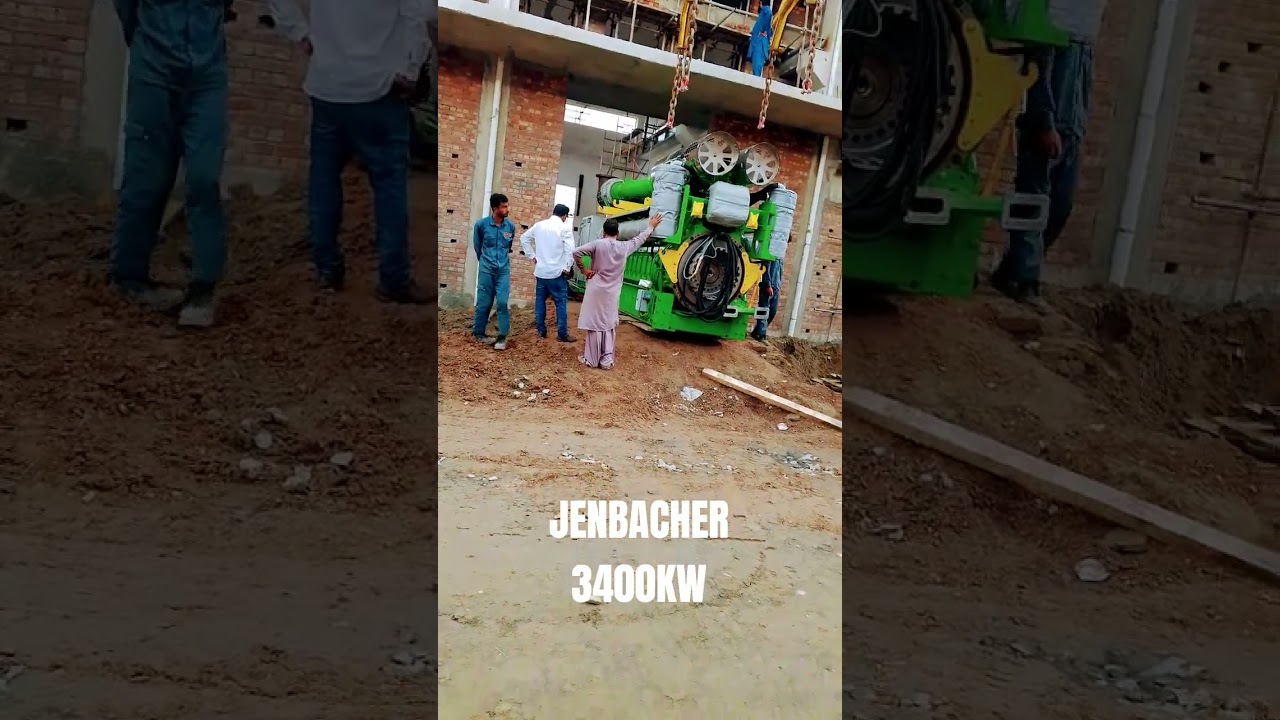 JENBACHER 3400KW Generator unloading and installation