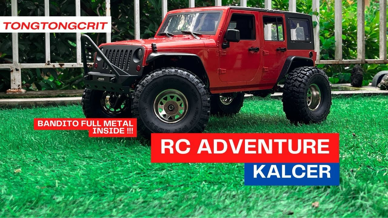 MABAR DAN BALAP KALCER PAKAI KIT BANDITO FULL METAL RUBICON #rcadventure #rcoffoad #scx10ii 