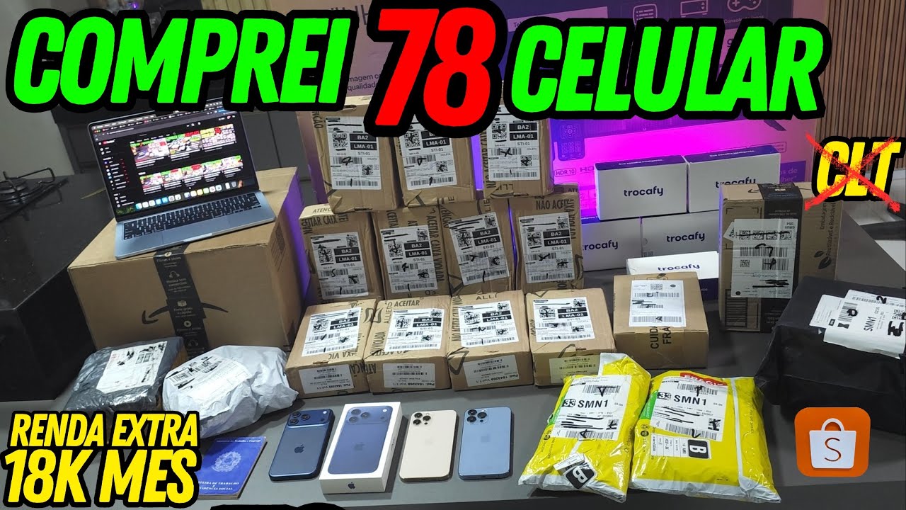 COMPREI 78 IPHONE NA SHOPEE| CLT Ninguém Merece 