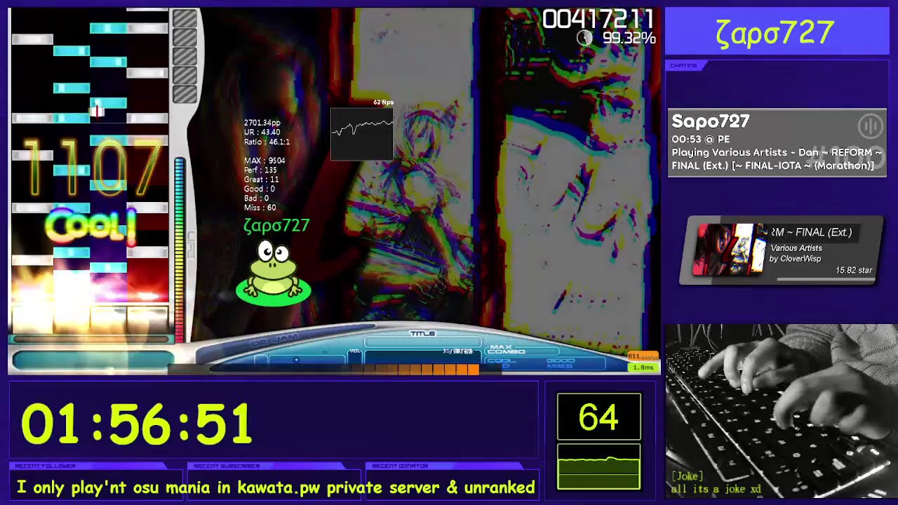 [Joke] osu mania iota dan dt clear