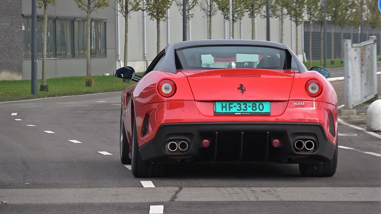 Ferrari 599 GTO - Start Up, Revs, Accelerations! Lovely Exhaust Sounds!