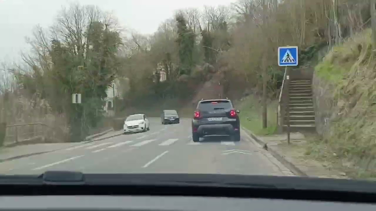 Dashcam France/Belgium: Driving from Sannois to Li&egrave;ge via Laon, Rocroi and Namur