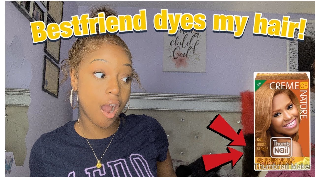WATCH ME DYE MY BEST FRIEND’S HAIR HONEY BLONDE 🍯