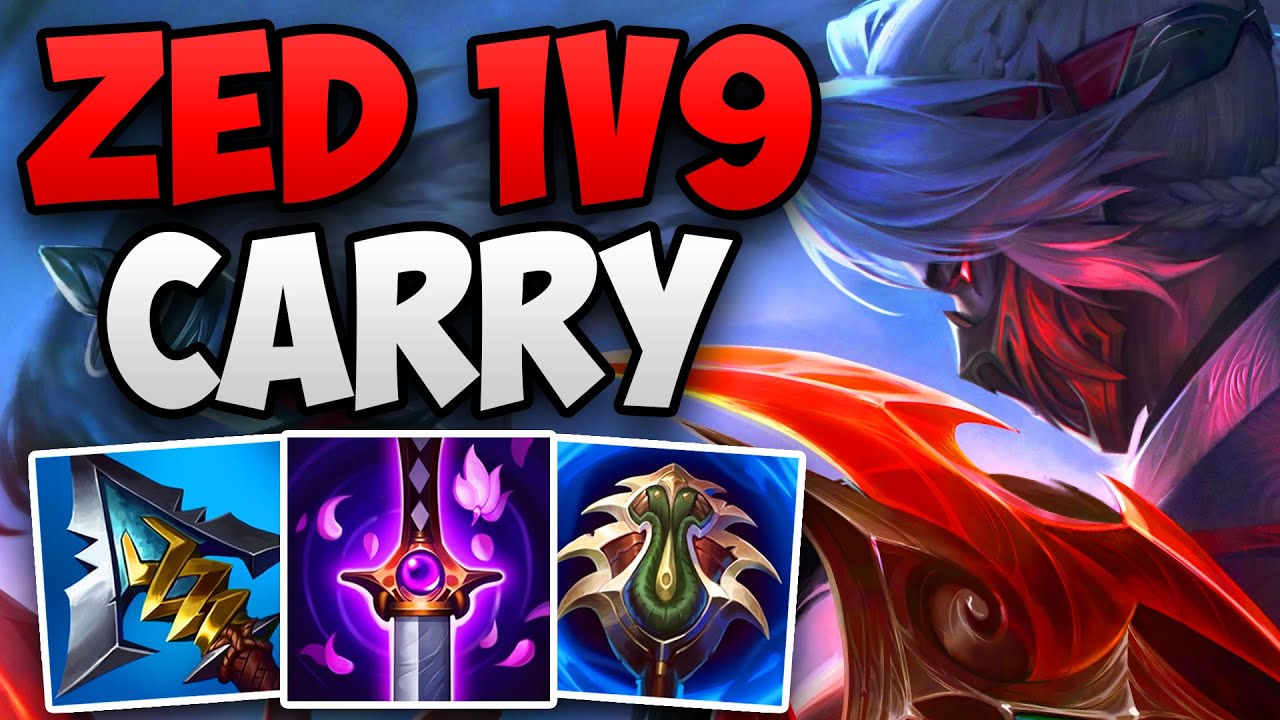 INSANE ZED 1V9 CARRY IN CHALLENGER! | CHALLENGER ZED MID GAMEPLAY | Patch 14.10 S14