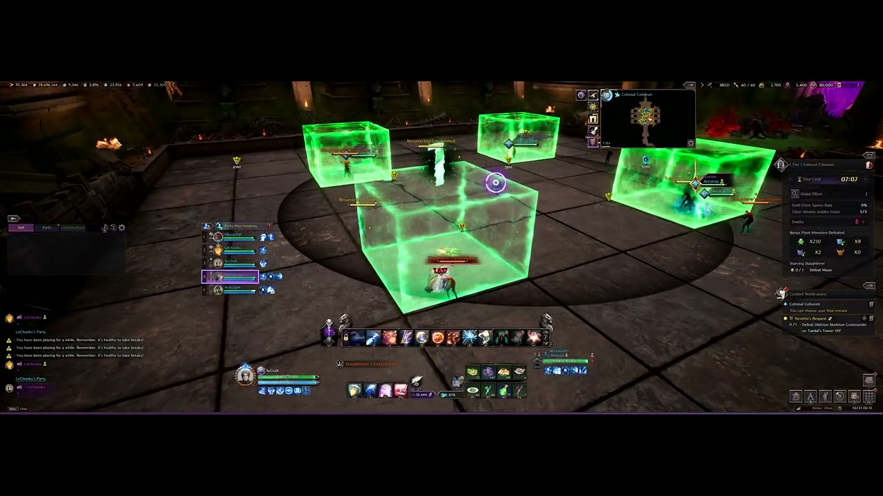 THRONE AND LIBERTY - Colossal Coliseum - Green cube mech solve
