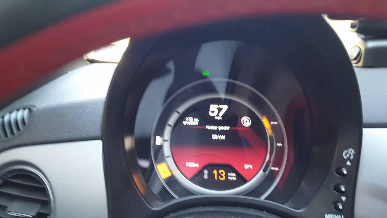 2015 Fiat 500e Electric car 0-60 Acceleration