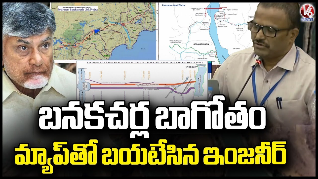 Engineer Expose Banakacharla Project With Map |  V6 News