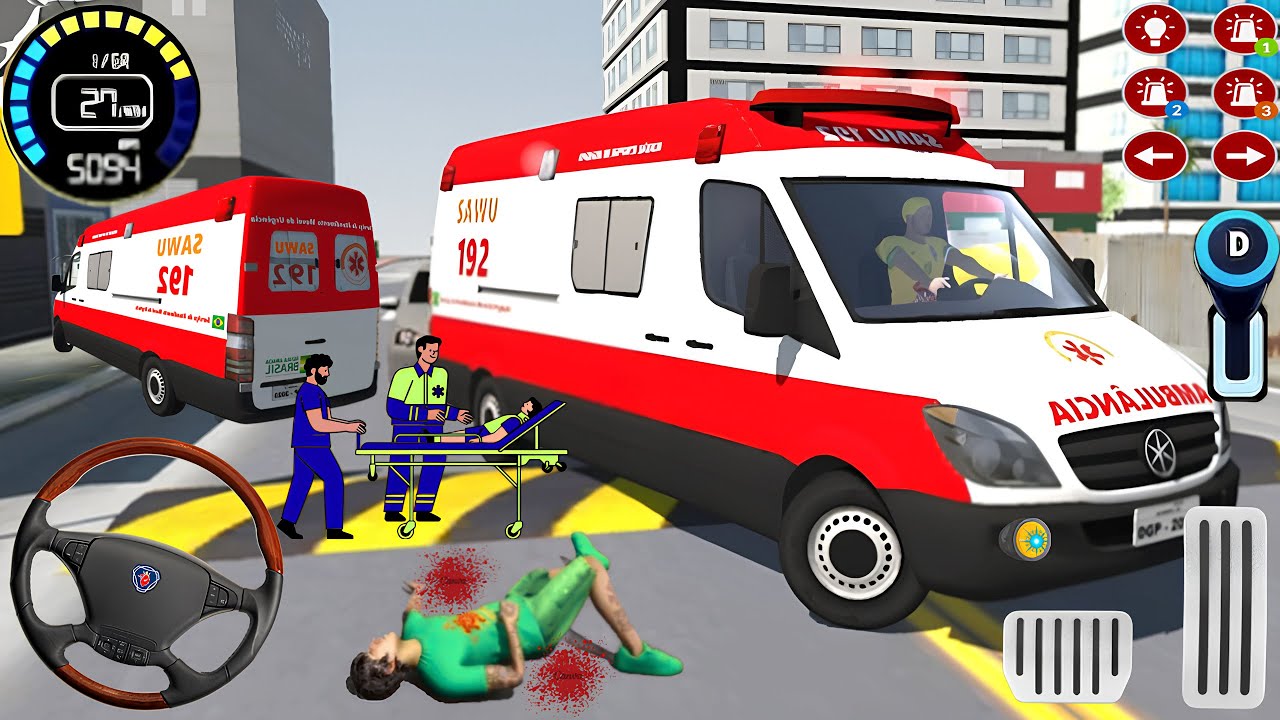 🚨Acil Ambulans Sürüş Simülatör Minibüs Oyunu #66   Auto Life Brasil 2025   Android Gameplay
