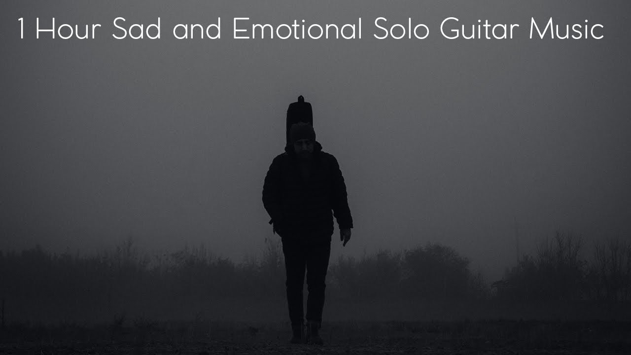 Dark Guitar - 1 Hour Sad and Emotional Solo Guitar Music With the sound of Rain